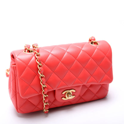 Chanel Classic Flap Mini Rectangle Lambskin 27M Orange