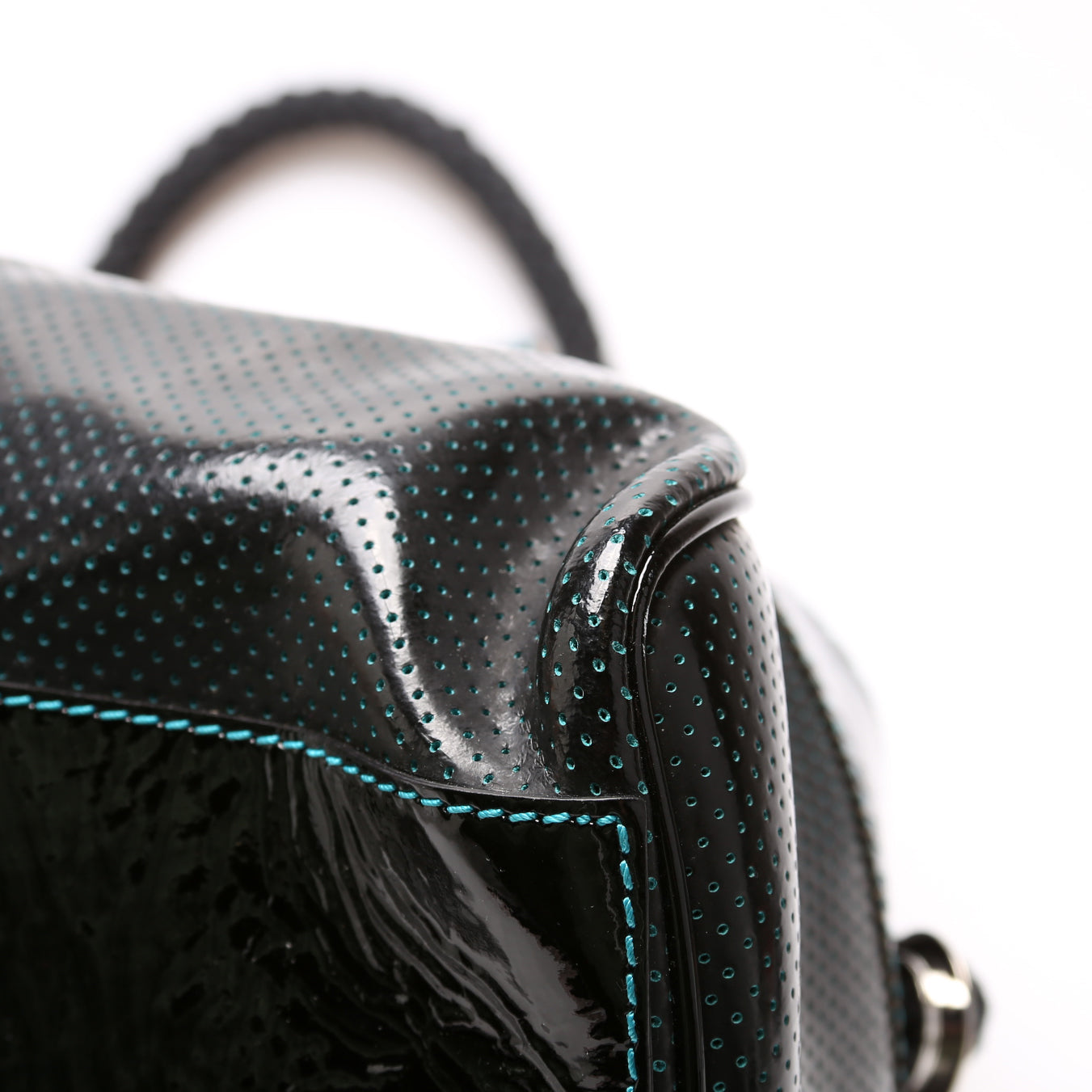 8BN158 Perforated Leather De Jour Large Tote