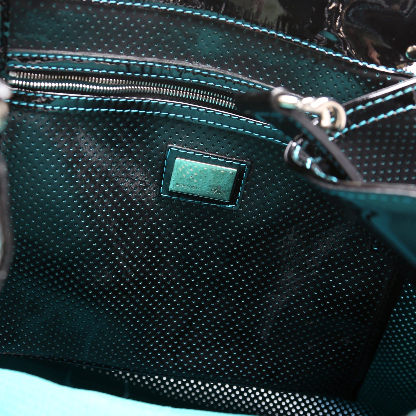 8BN158 Perforated Leather De Jour Large Tote