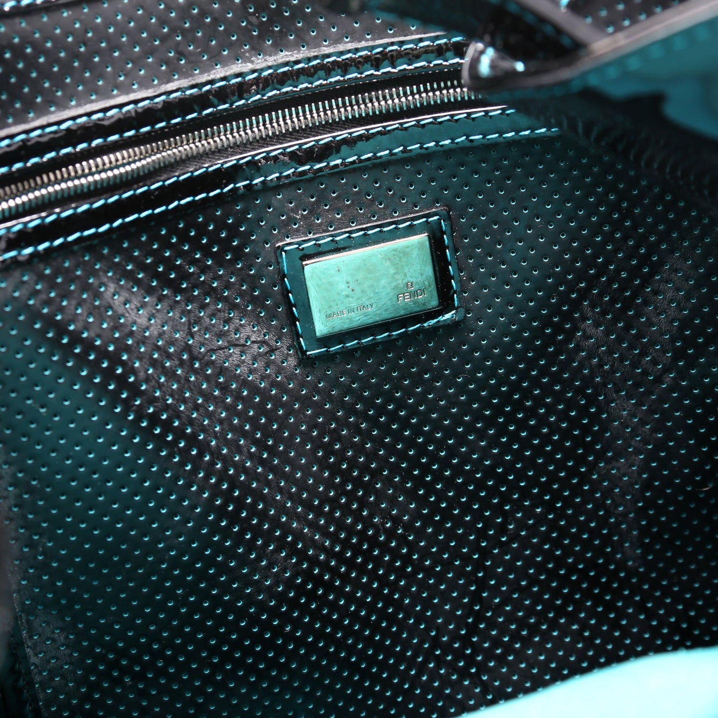 8BN158 Perforated Leather De Jour Large Tote