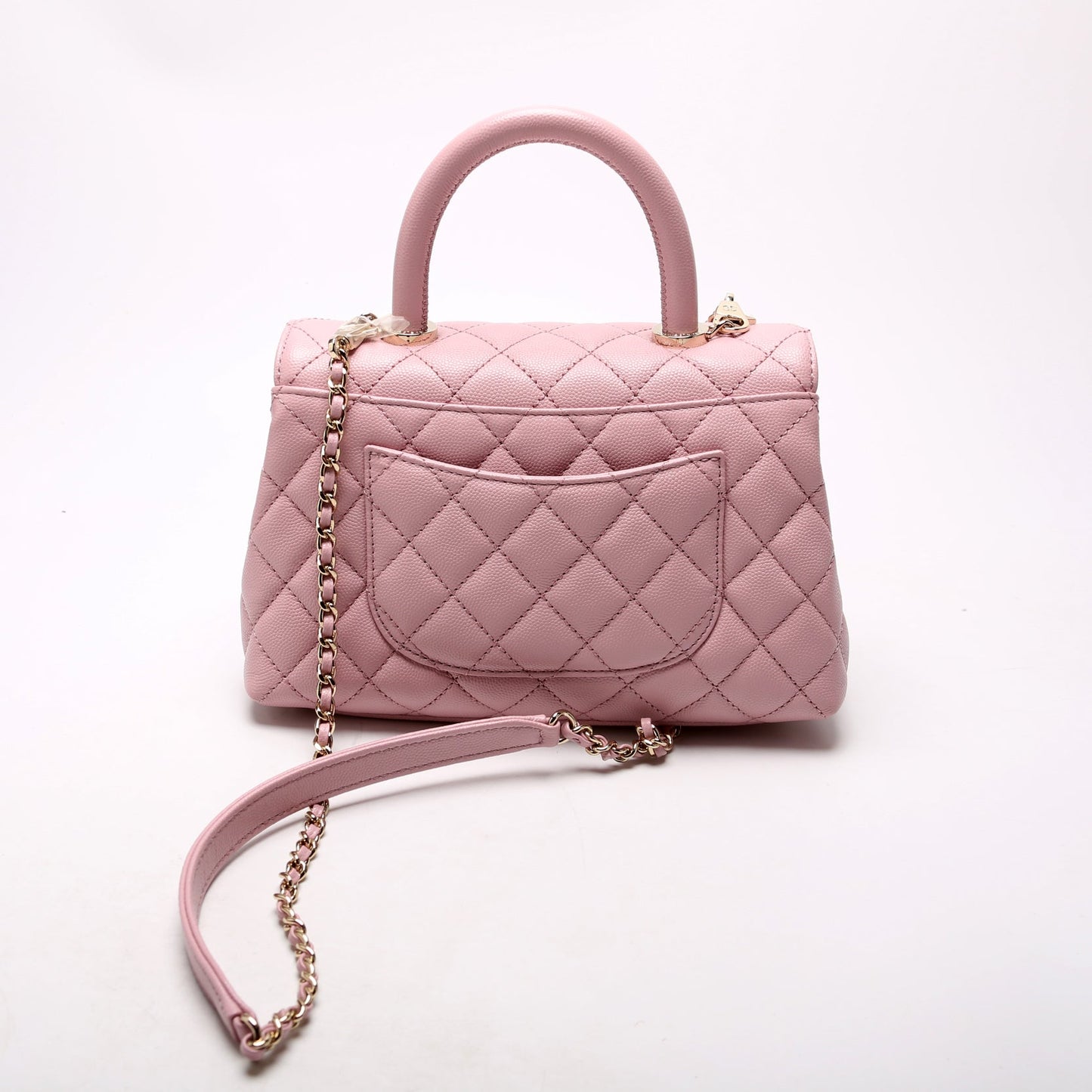 Coco Top Handle Mini Caviar RFID Purple