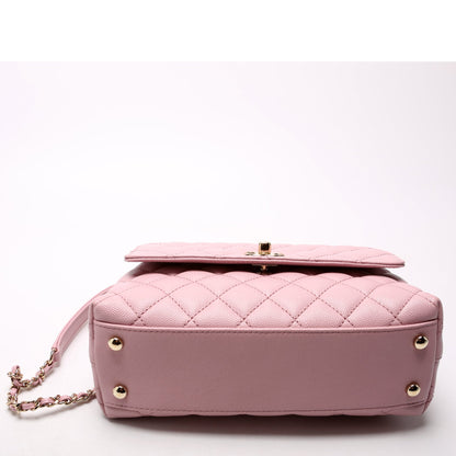 Coco Top Handle Mini Caviar RFID Purple