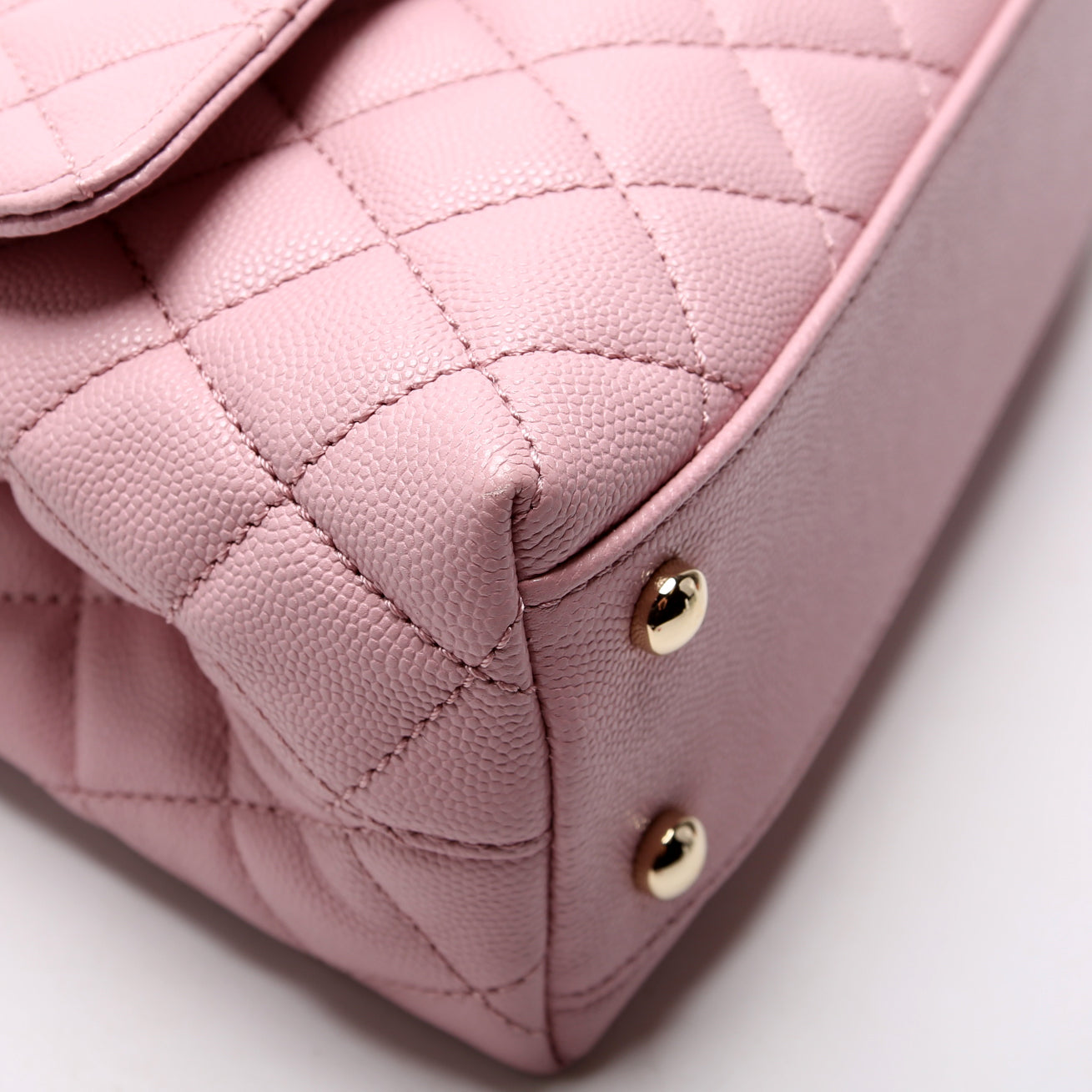 Coco Top Handle Mini Caviar RFID Purple