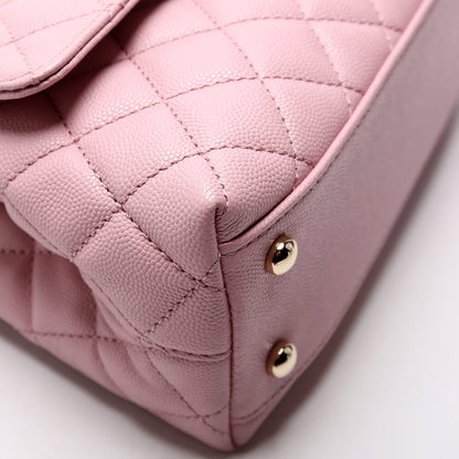 Coco Top Handle Mini Caviar RFID Purple