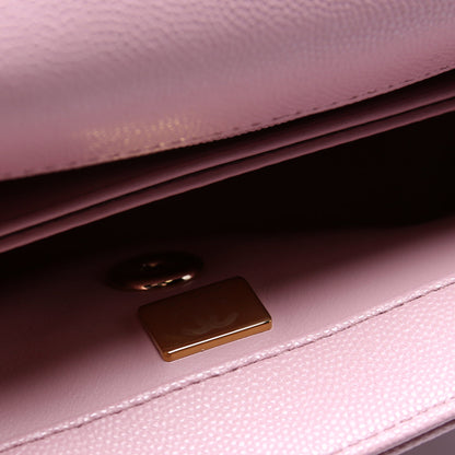 Coco Top Handle Mini Caviar RFID Purple