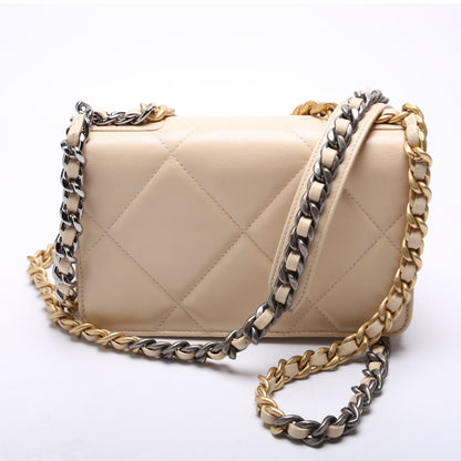 Chanel 19 WOC Quilted Lambskin 30M Beige