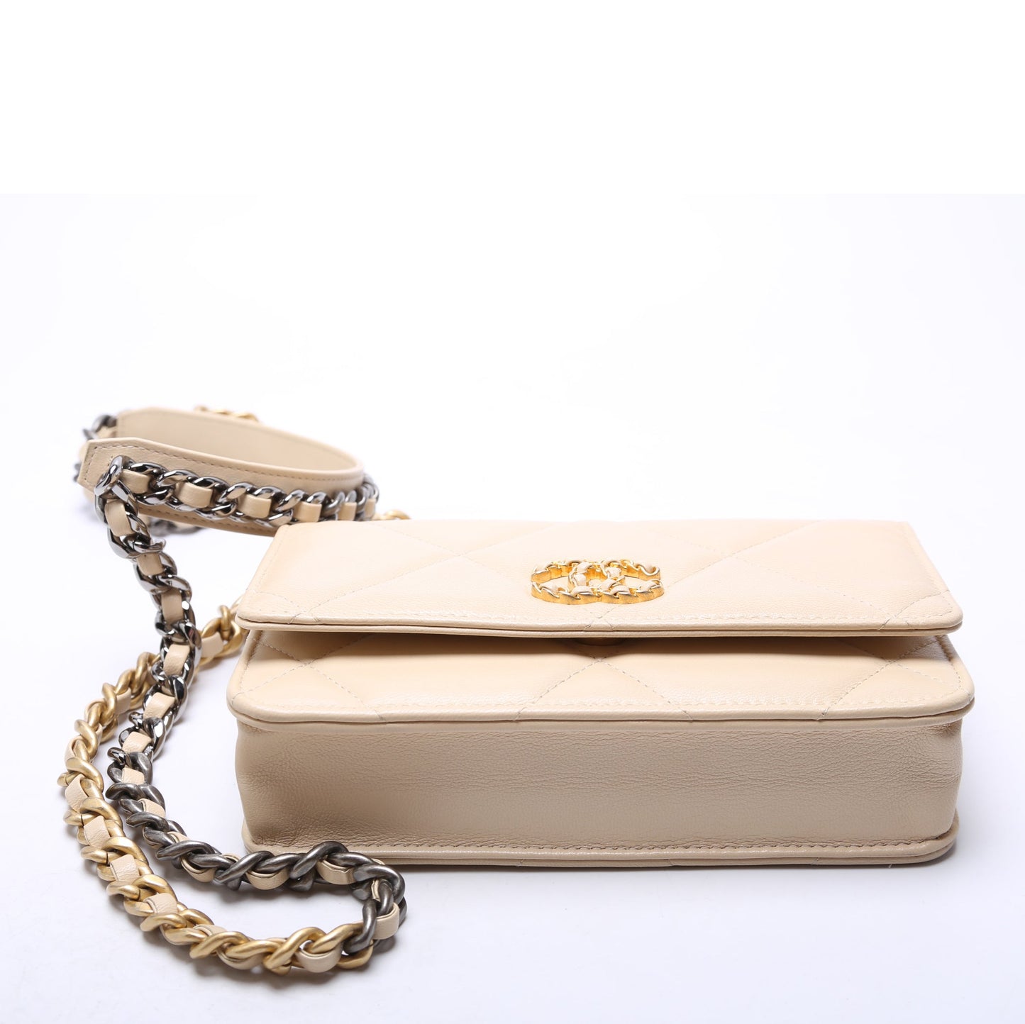 Chanel 19 WOC Quilted Lambskin 30M Beige