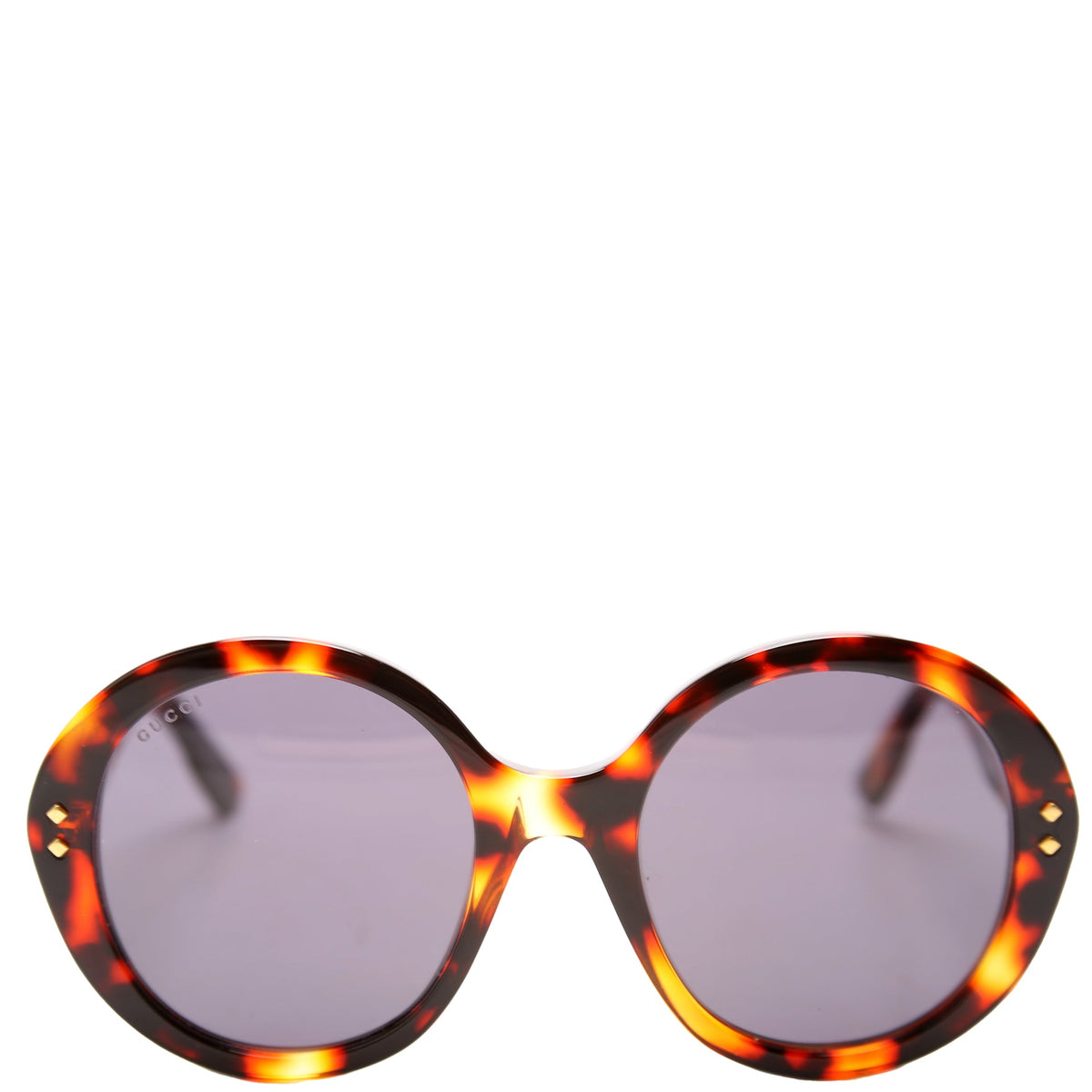 GG1081S Round Acetate Sunglasses Brown