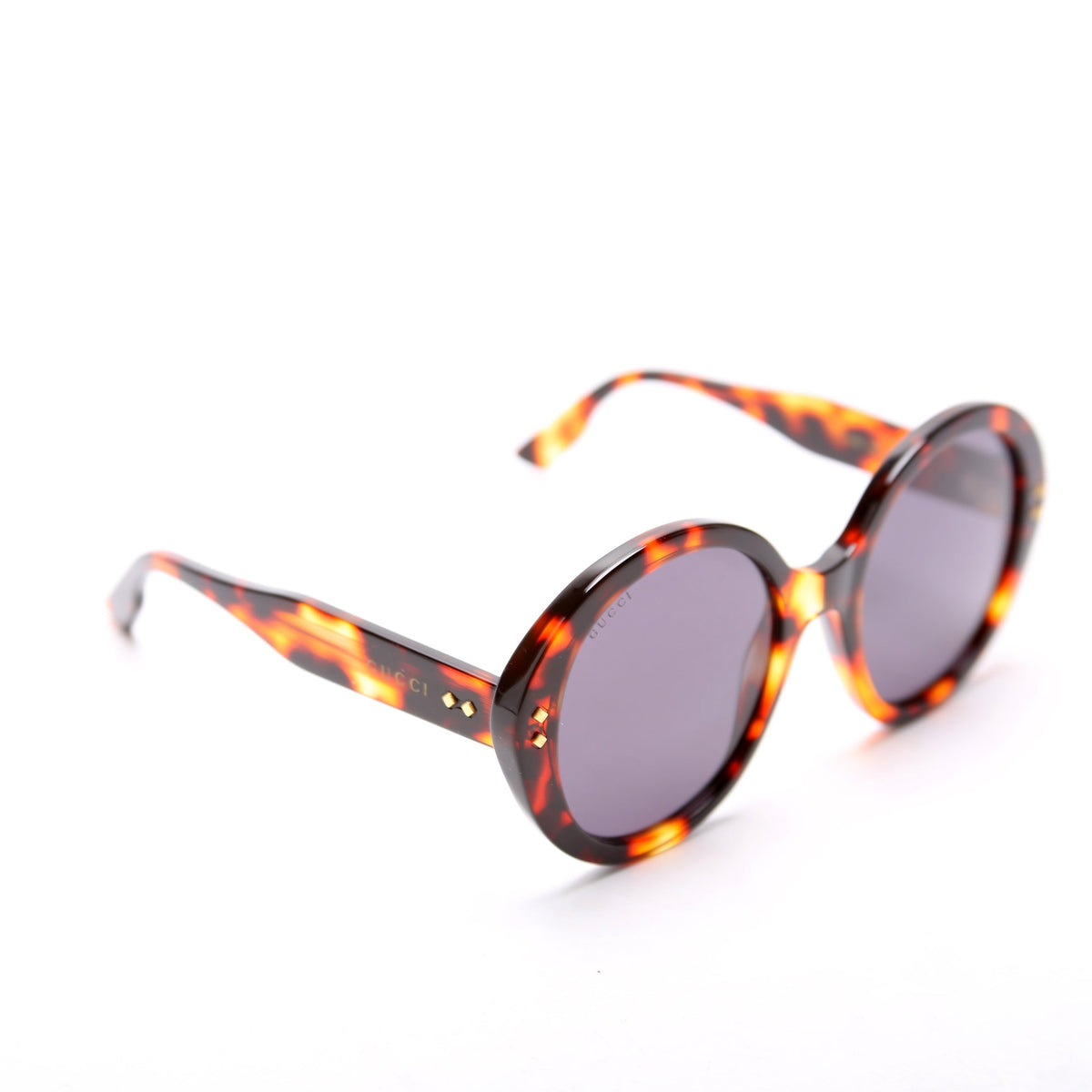 GG1081S Round Acetate Sunglasses Brown