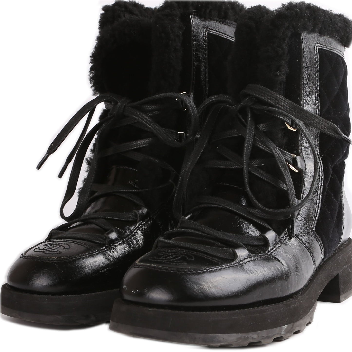 Interlocking CC Combat Boots Size 38