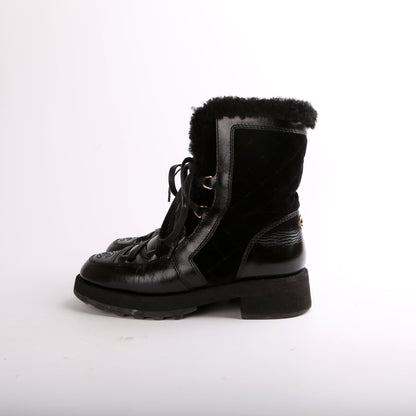 Interlocking CC Combat Boots Size 38