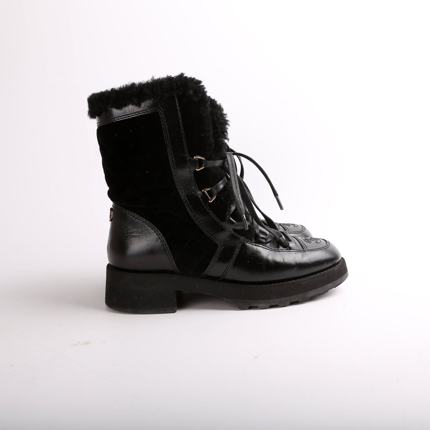 Interlocking CC Combat Boots Size 38