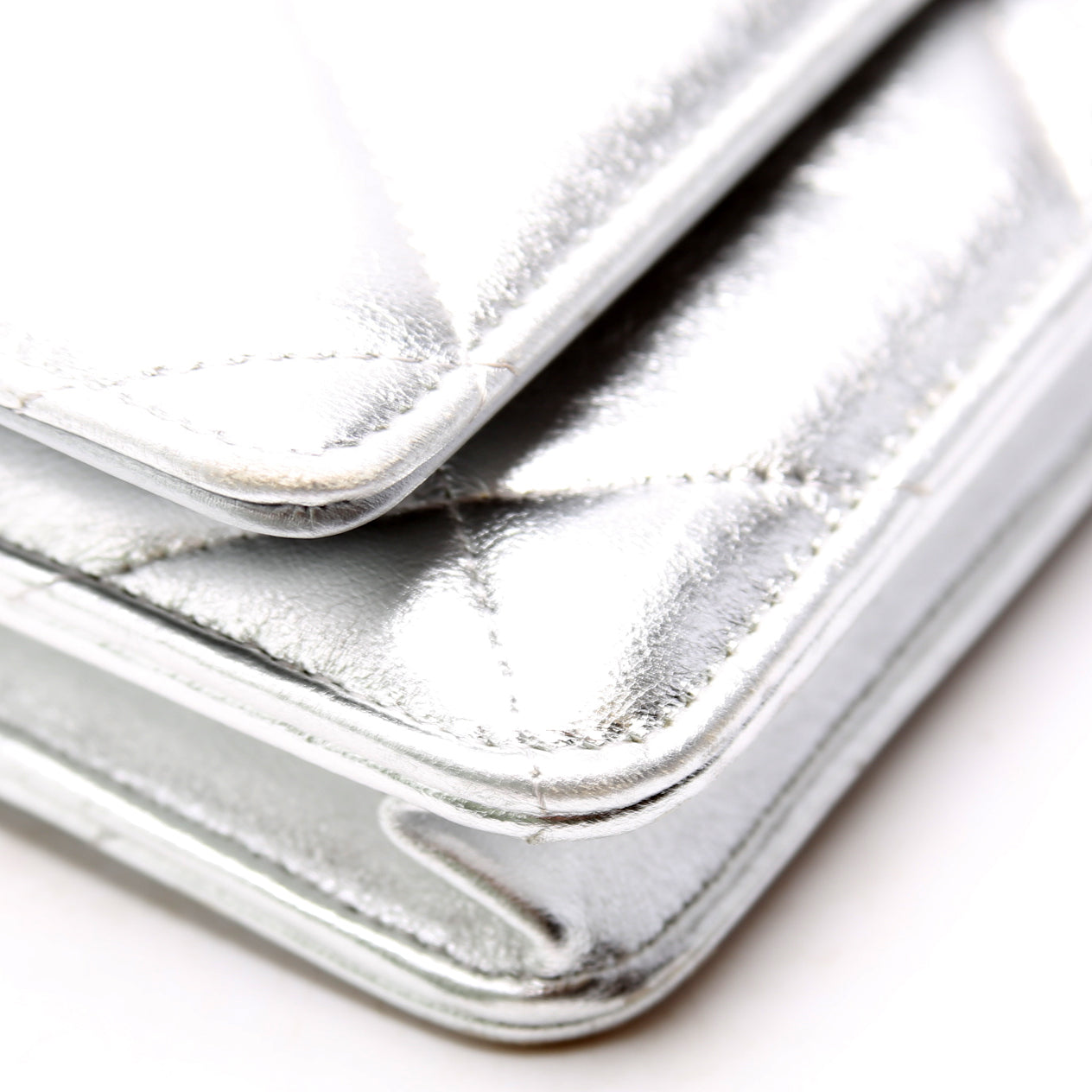 Chanel 19 WOC Quilted Lambskin RFID Silver