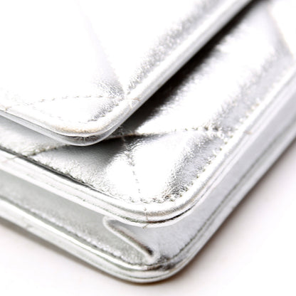 Chanel 19 WOC Quilted Lambskin RFID Silver