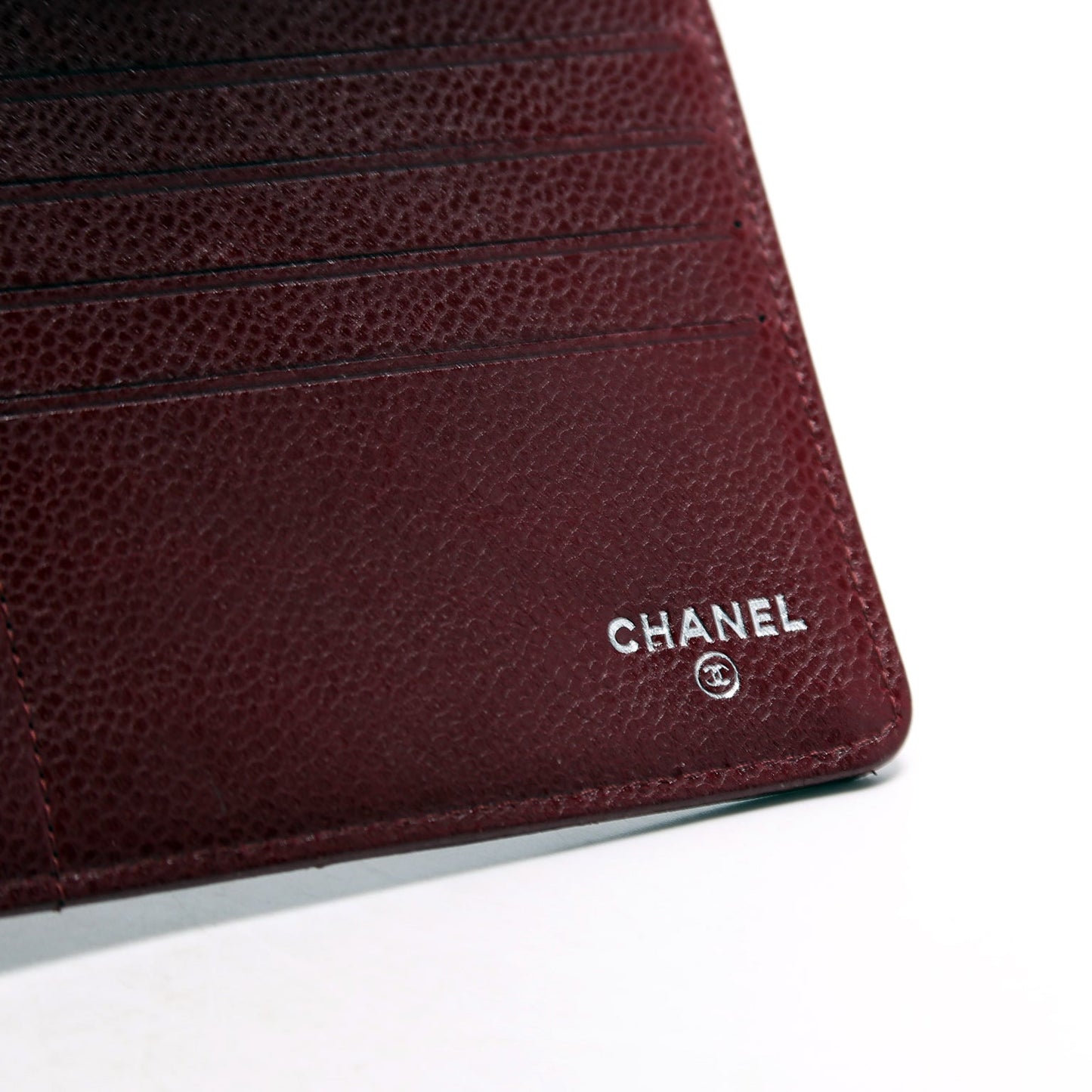 CC Trifold Long Wallet Caviar 13M Burgundy