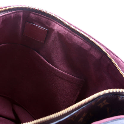 Flower Zipped Tote MM Monogram Berry