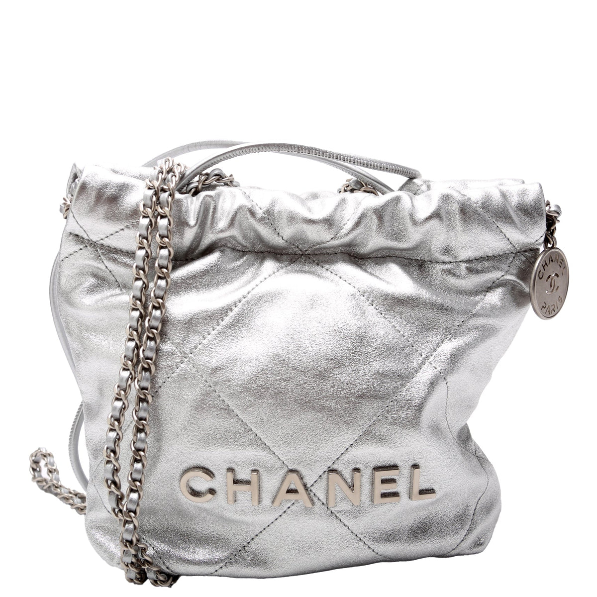 Chanel Chanel 22 Mini Metallic Calfskin RFID Silver