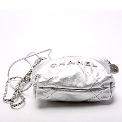 Chanel Chanel 22 Mini Metallic Calfskin RFID Silver
