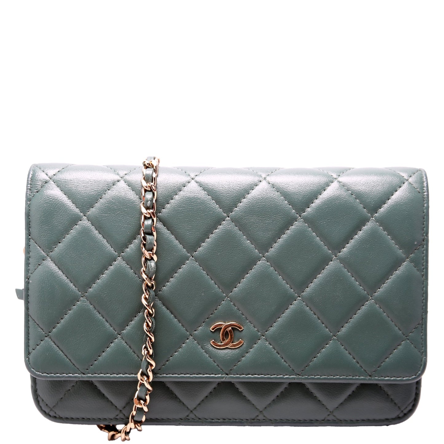 Chanel WOC Classic Quilted Lambskin 26M Green