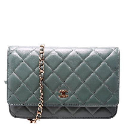 Chanel WOC Classic Quilted Lambskin 26M Green