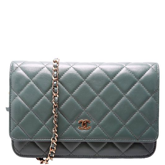 Chanel WOC Classic Quilted Lambskin 26M Green