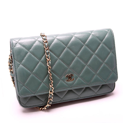 Chanel WOC Classic Quilted Lambskin 26M Green