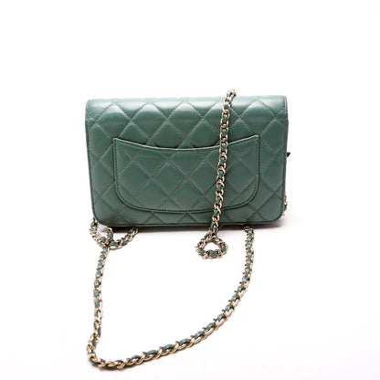 Chanel WOC Classic Quilted Lambskin 26M Green