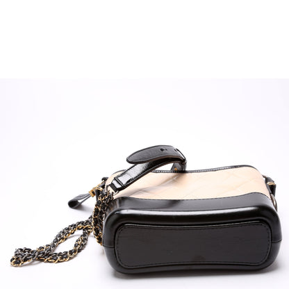 Chanel Gabrielle Hobo Small Calfskin 25M Beige/Black