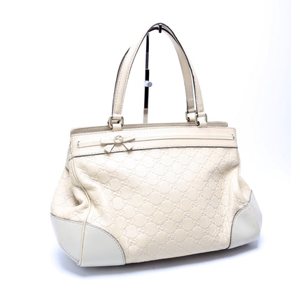 257063 Guccissima Mayfair Ribbon White