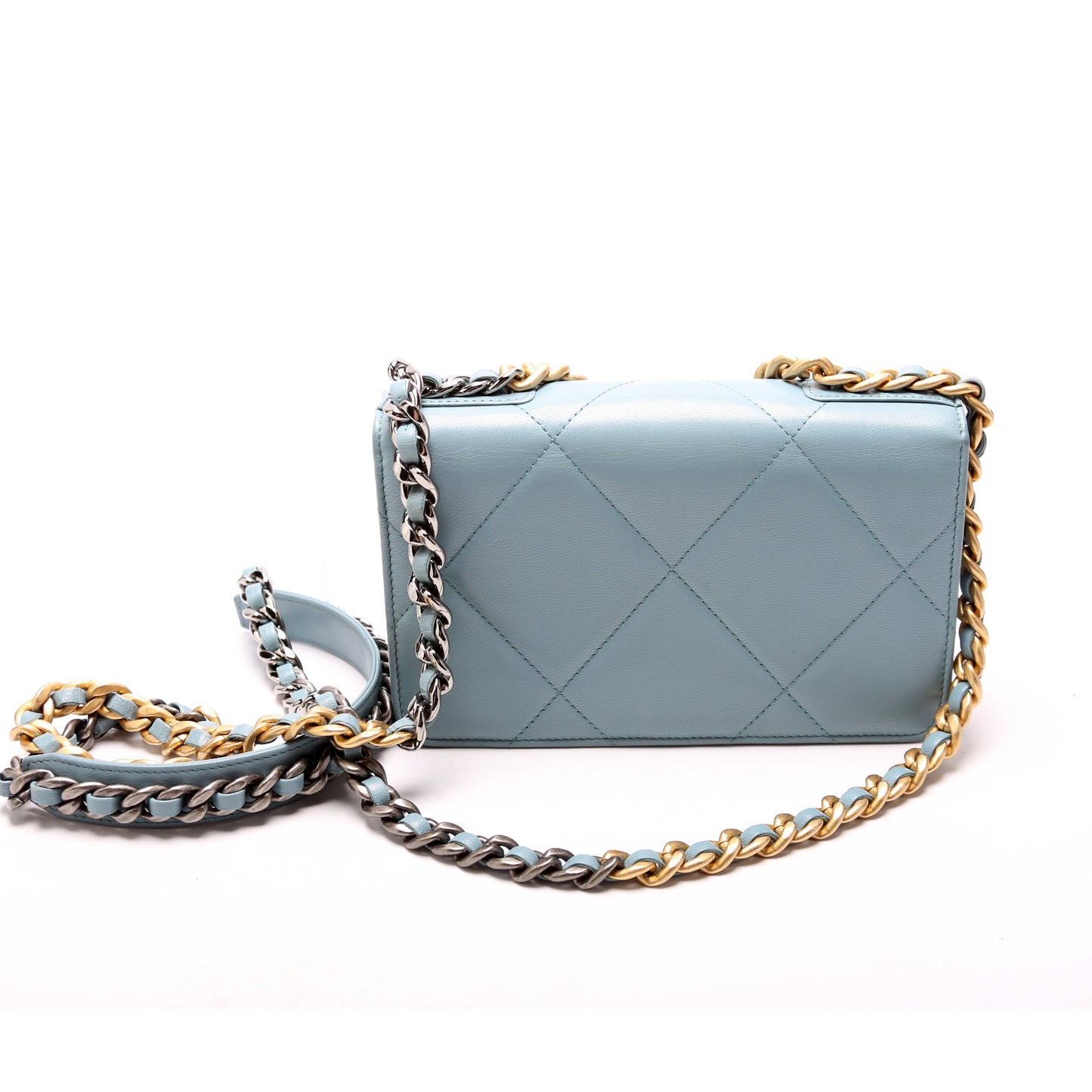Chanel Chanel 19 WOC Quilted Lambskin 29M Blue