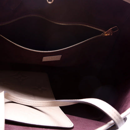 Louis-Vuitton Neverfull with Wallet MM Empreinte Turtledove