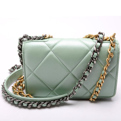 Chanel Chanel 19 WOC Quilted Lambskin RFID Green