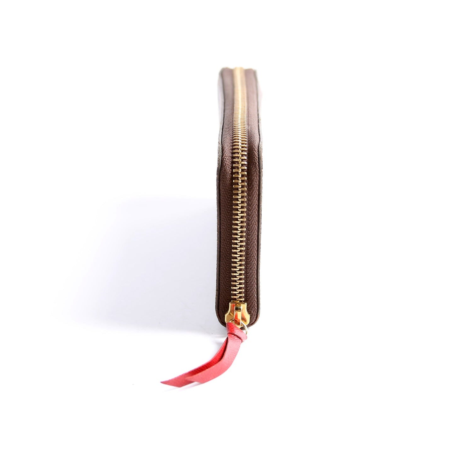 Louis-Vuitton Clemence Wallet Damier Ebene Red