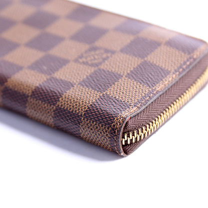 Louis-Vuitton Clemence Wallet Damier Ebene Red