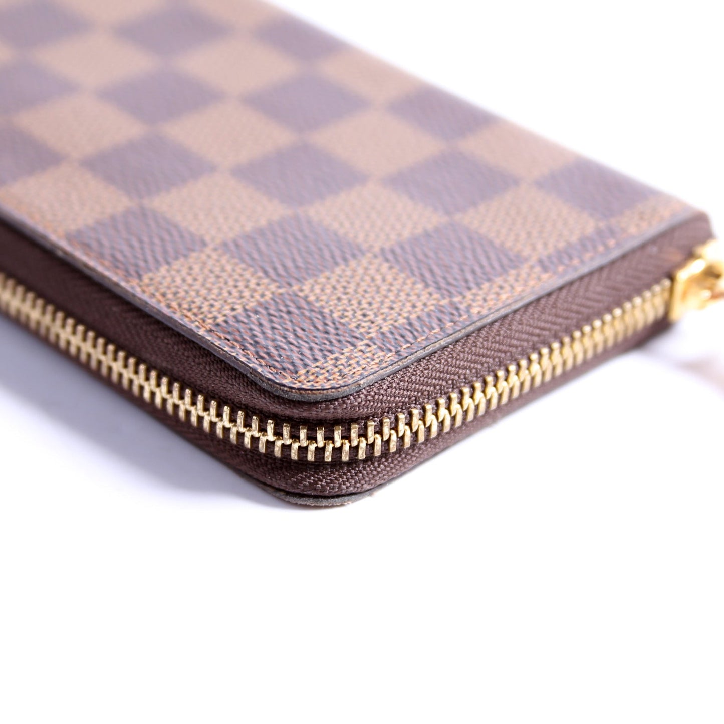 Louis-Vuitton Clemence Wallet Damier Ebene Red