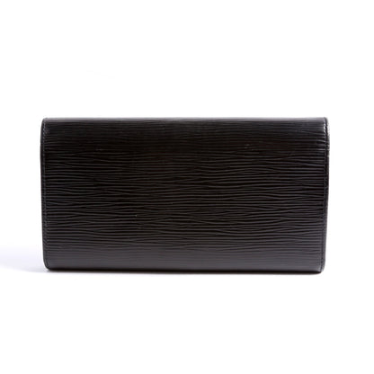 Louis-Vuitton Porte Tresor International Wallet Epi Black