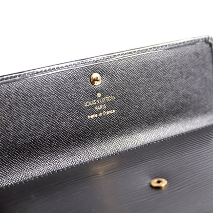 Louis-Vuitton Porte Tresor International Wallet Epi Black
