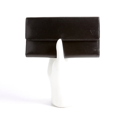 Louis-Vuitton Porte Tresor International Wallet Epi Black