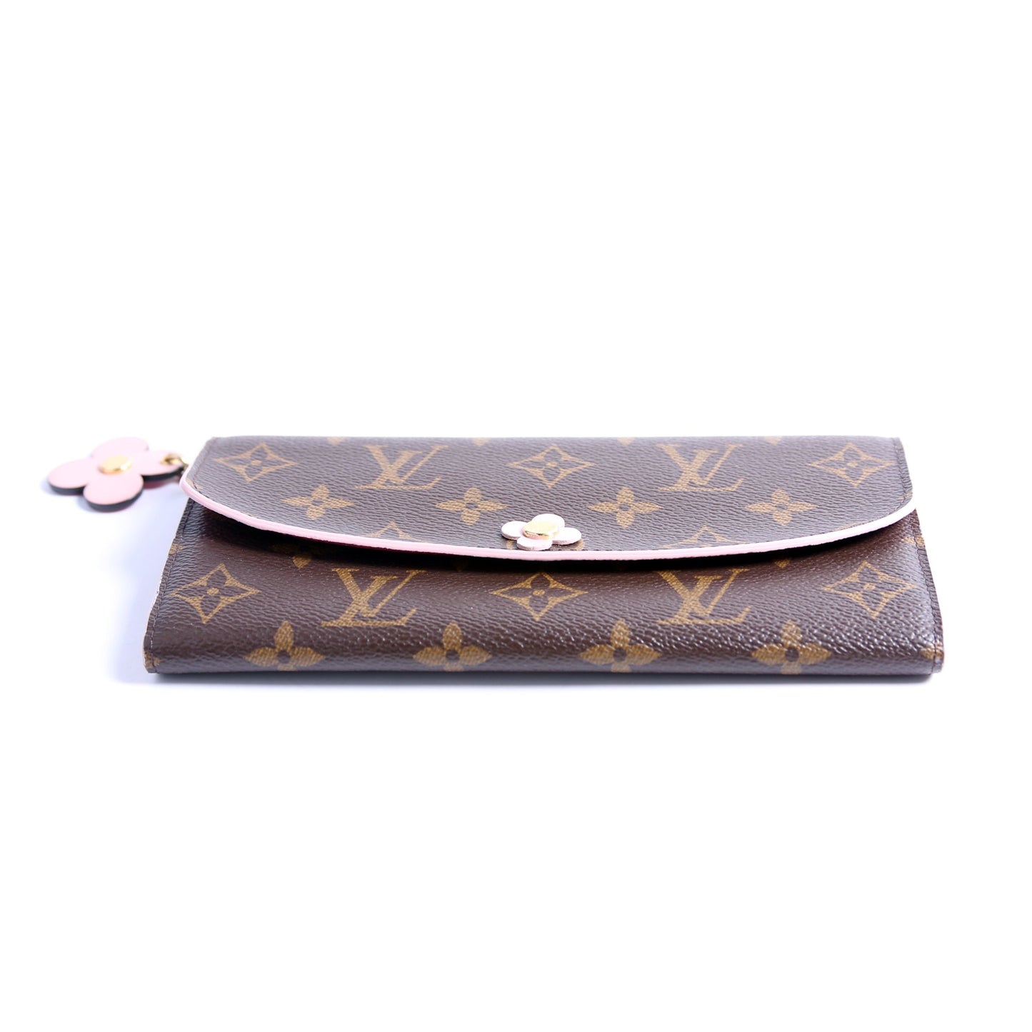 Emilie Wallet Flower Monogram Pink