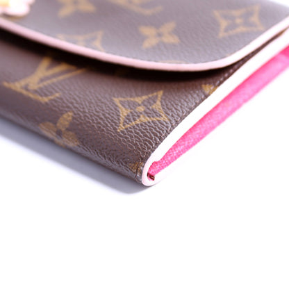 Emilie Wallet Flower Monogram Pink