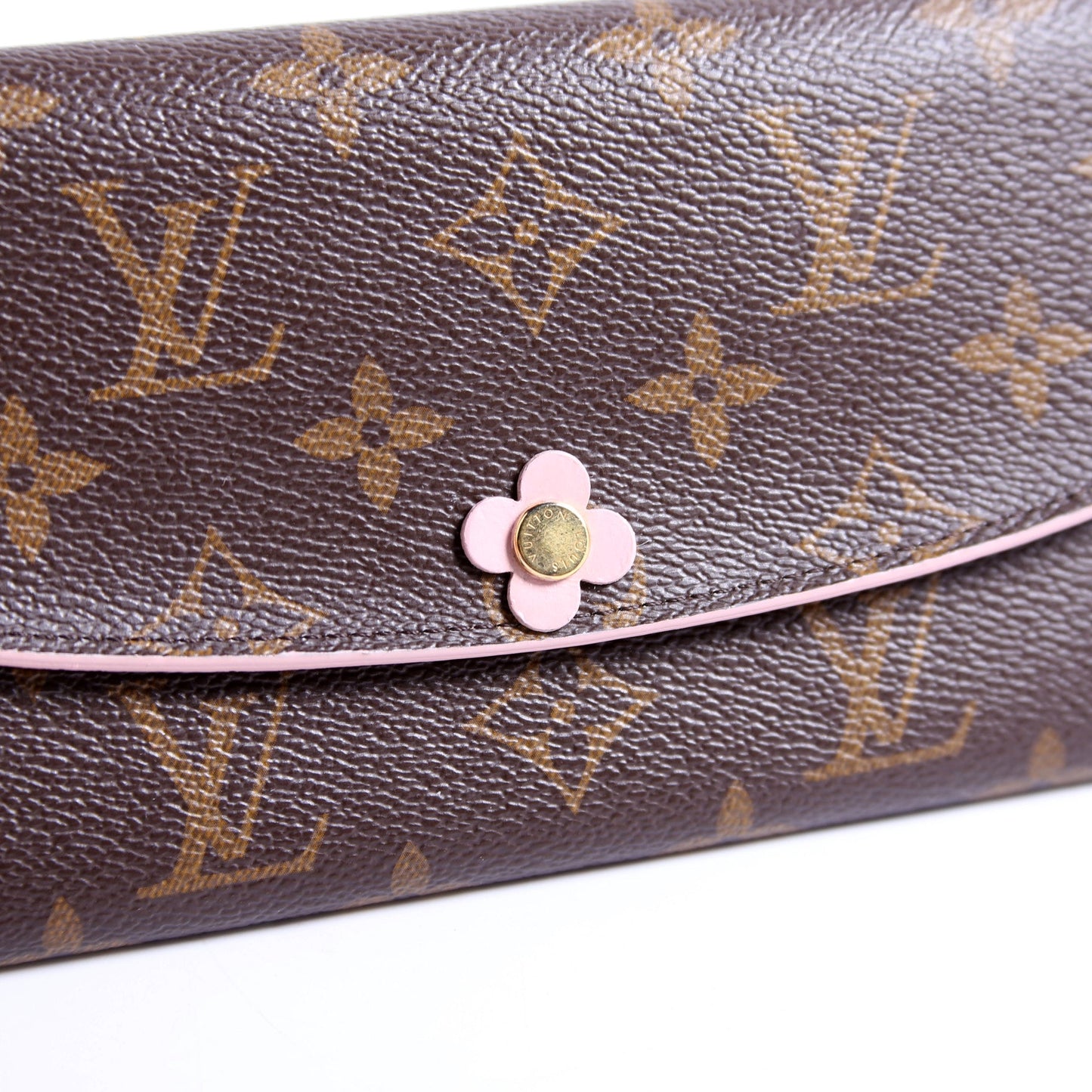Emilie Wallet Flower Monogram Pink