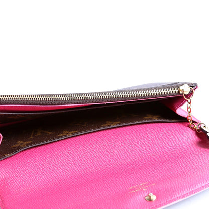 Emilie Wallet Flower Monogram Pink
