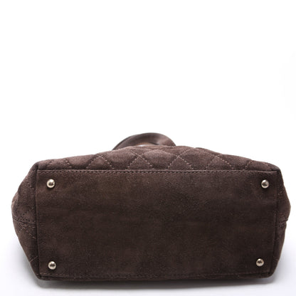 Chanel CC Top Handle Suede 7MM Brown