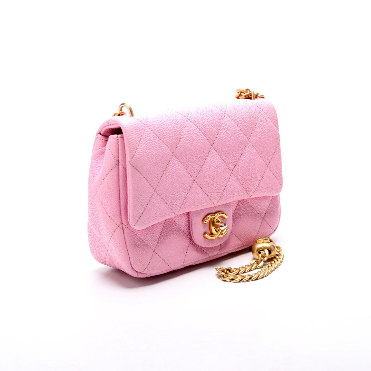 Chanel Classic Flap Mini Sweetheart Chain Caviar RFID Pink