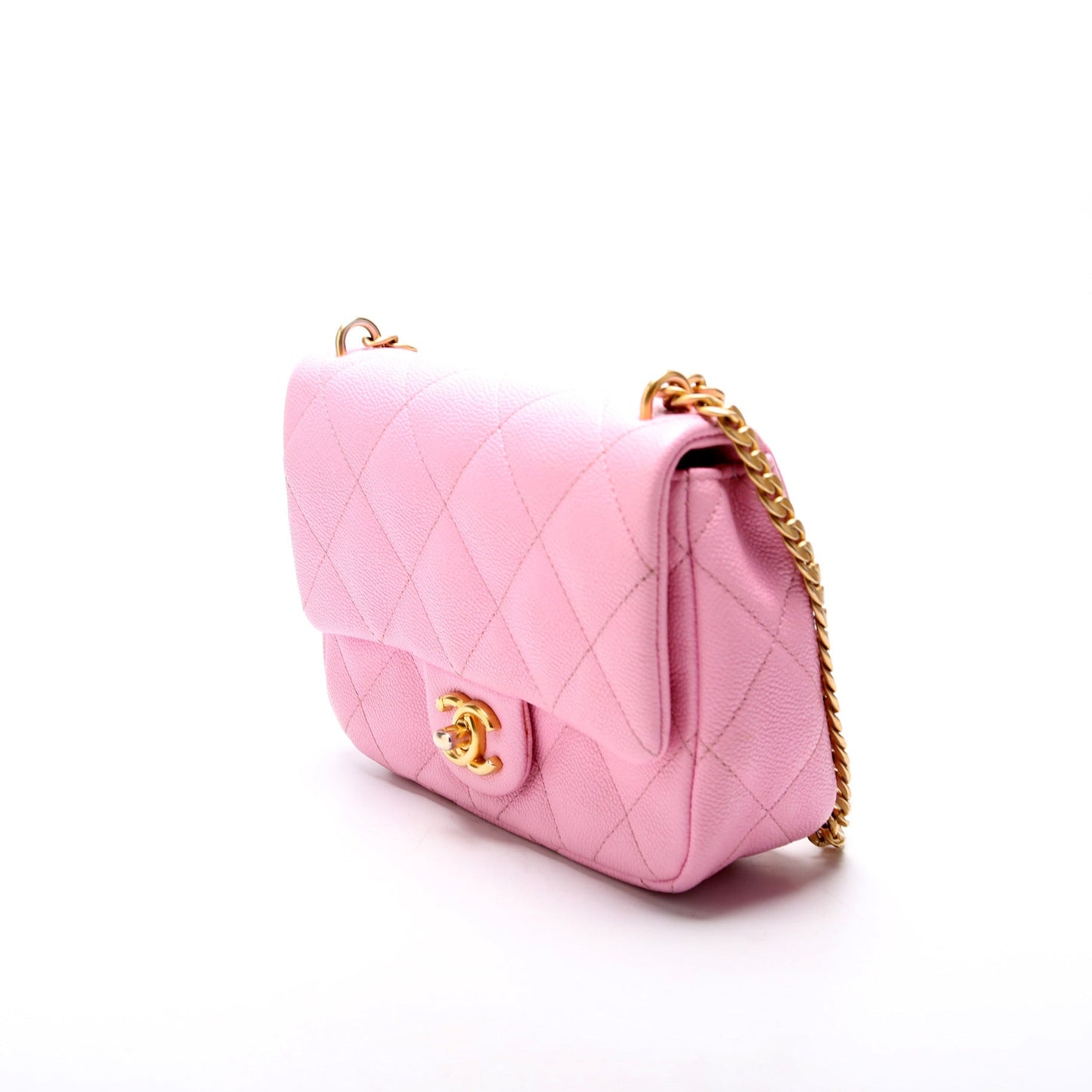 Chanel Classic Flap Mini Sweetheart Chain Caviar RFID Pink