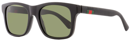 Gucci Unisex  Sunglasses GG0008S 001 Shiny Black/Black Rubber Effect 53mm