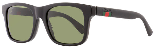 Gucci Unisex  Sunglasses GG0008S 001 Shiny Black/Black Rubber Effect 53mm
