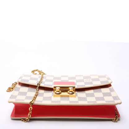Croisette Chain Wallet NM Damier Azur Salmon