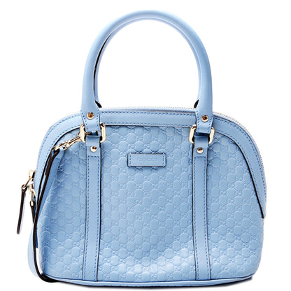 449654 Mini Dome Micro Guccissima Blue