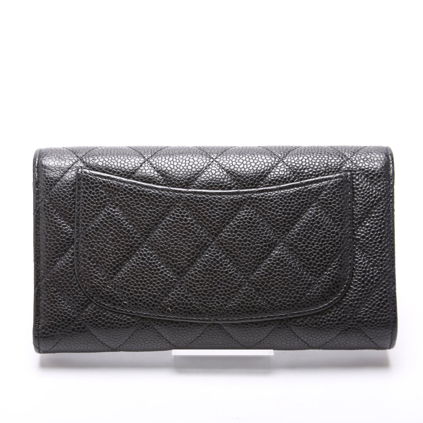 Chanel Classic Flap Wallet Long Caviar Black